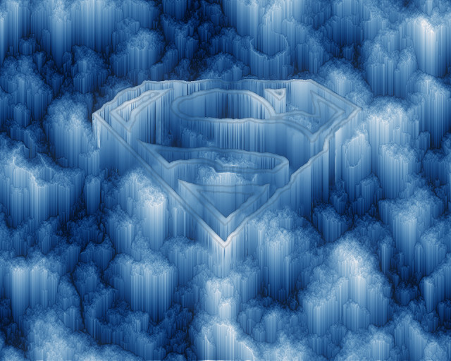 Superman logo clouds raindrops blue free wallpaper for desktop - medium preview image