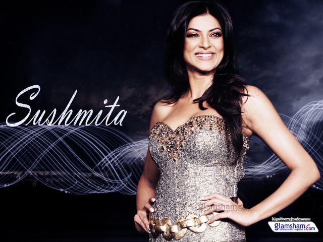 Woman gold dress posing lights free wallpaper for desktop - medium preview image