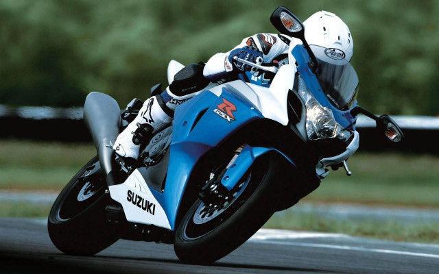 Motorcycle race track forest grass free wallpaper for desktop - medium preview image