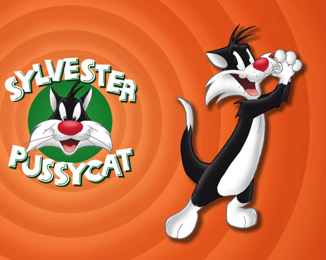 Cartoon cat goofy face slyster free wallpaper for desktop - medium preview image