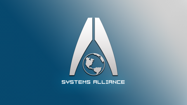 Systems alliance globe scissors logo free wallpaper for desktop - medium preview image