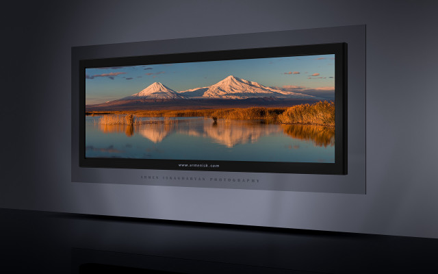 Mountain lake sky clouds nature free wallpaper for desktop - medium preview image