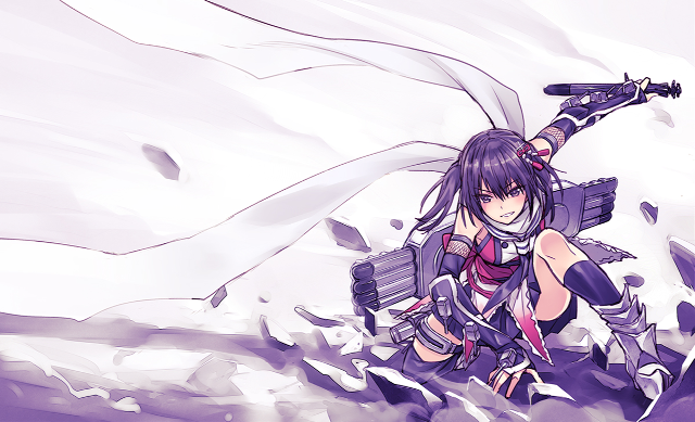 Woman gun white background purple free wallpaper for desktop - medium preview image