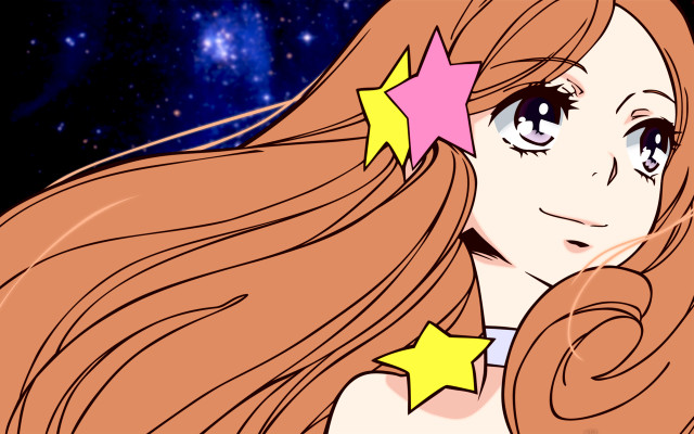 Girl long hair stars forehead free wallpaper for desktop - medium preview image