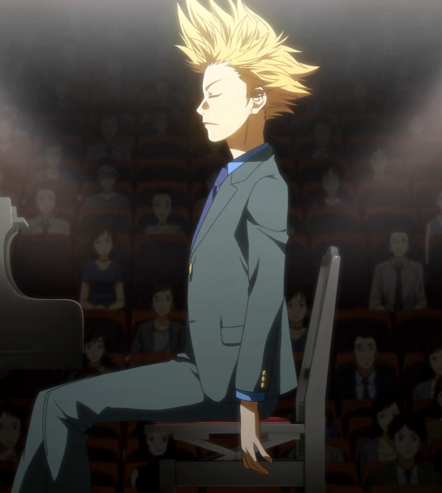 Man sitting piano crowd theater free wallpaper for tablet - medium preview image