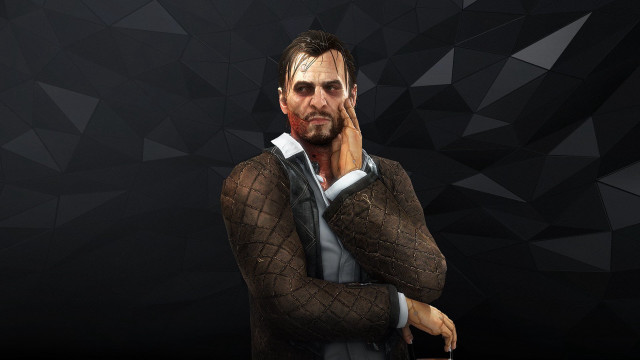 Bloody man face arm neck free wallpaper for desktop - medium preview image