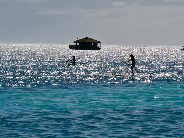 Couple surfboards water house background free wallpaper for desktop - medium preview image