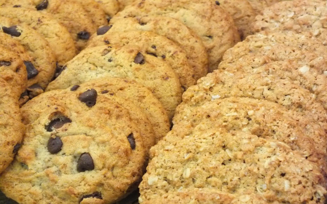 Cookies tray closeup table milk free wallpaper for desktop - medium preview image