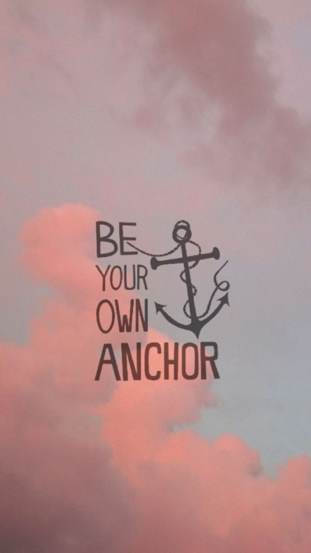 Pink sky anchor inspirational poster free wallpaper for mobile - medium preview image