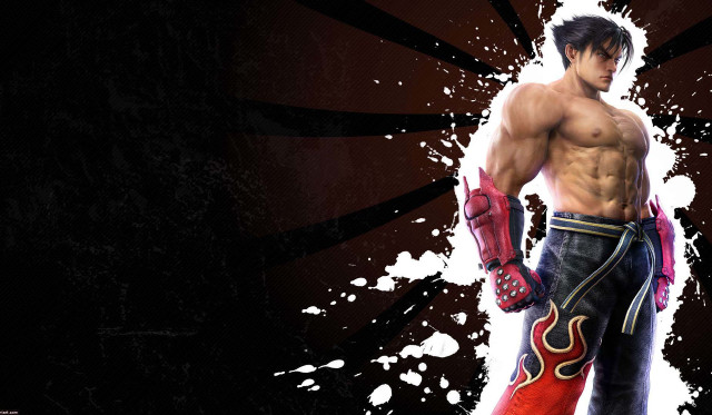 Muscular man red glove black free wallpaper for desktop - medium preview image