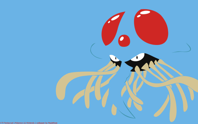 Cartoon jellyfish red nose black free wallpaper for desktop - medium preview image