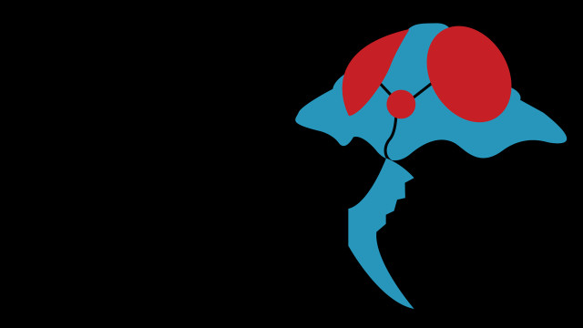 Blue red flower black background free wallpaper for desktop - medium preview image