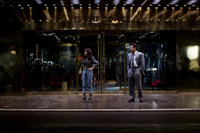 Man woman building night lights free wallpaper for desktop - medium preview image