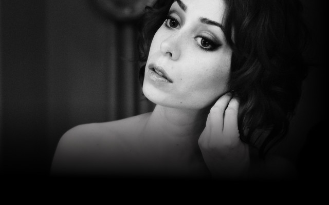 Woman long hair clock background free wallpaper for desktop - medium preview image