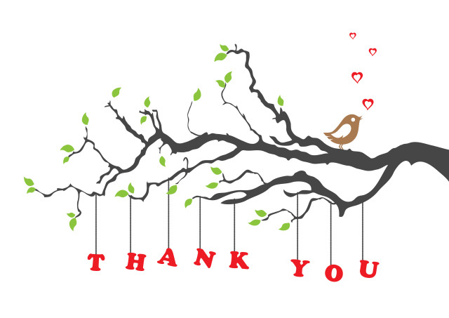 Thank you card tree branch free wallpaper for desktop - medium preview image
