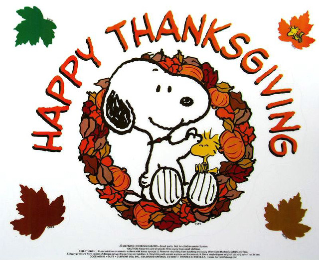 Snoopy thanksgiving card dog duck free wallpaper for desktop - medium preview image