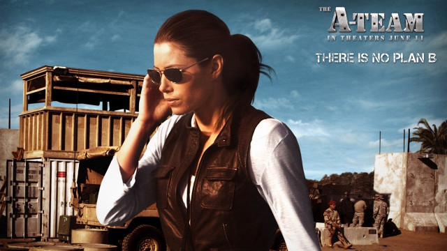 Woman leather vest sunglasses truck free wallpaper for desktop - medium preview image