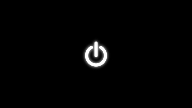 Power button white light minimalist free wallpaper for desktop - medium preview image