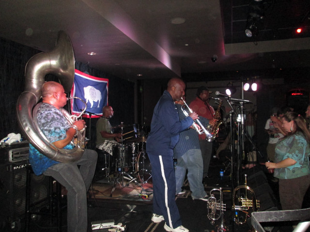 Band playing dark room flag free wallpaper for desktop - medium preview image