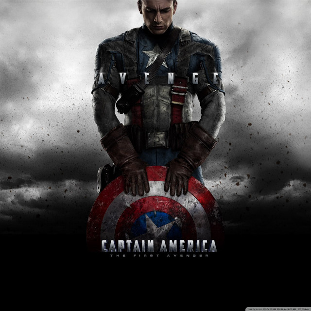 Captain america movie poster cloudy free wallpaper for tablet - medium preview image