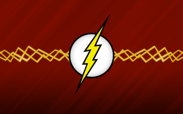 Flash logo red yellow lightning free wallpaper for desktop - medium preview image