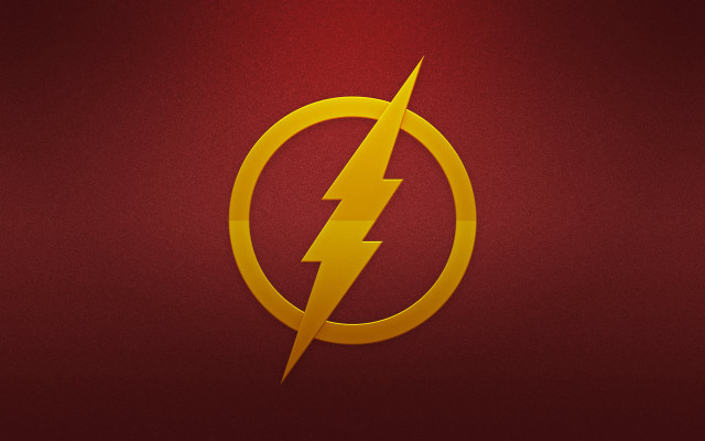Flash logo red background yellow #5 free wallpaper for desktop - medium preview image