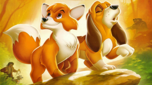 Cartoon fox dog rock woods free wallpaper for desktop - medium preview image