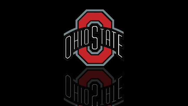 Ohio state black red logo #2 free wallpaper for desktop - medium preview image