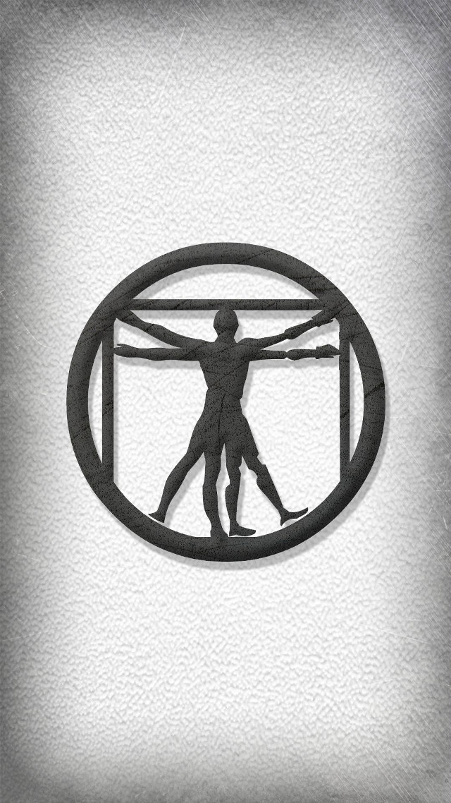 Metal artwork man stick circle free wallpaper for mobile - medium preview image