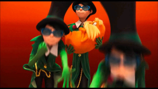 Couple costumes hats bird pumpkin free wallpaper for desktop - medium preview image