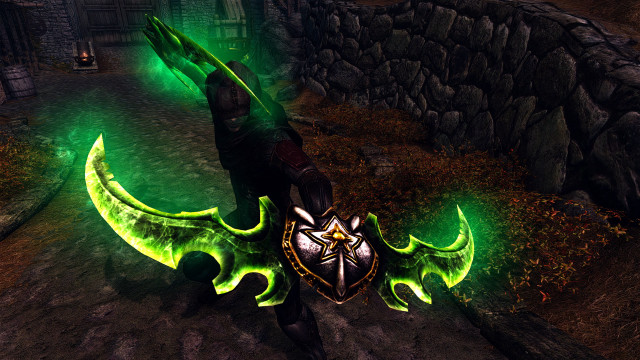 Green dragon glowing wings shield free wallpaper for desktop - medium preview image