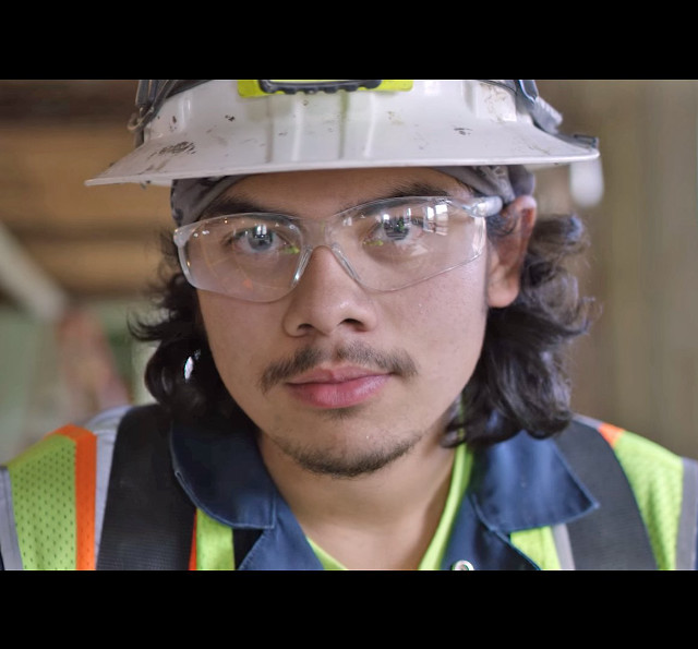 Man hard hat glasses construction free wallpaper for tablet - medium preview image