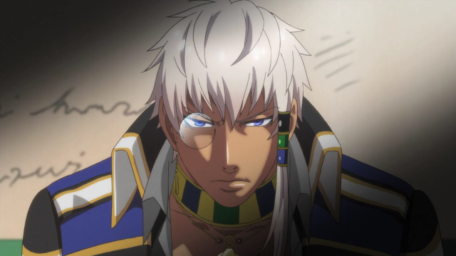 White haired man blue eyes free wallpaper for desktop - medium preview image