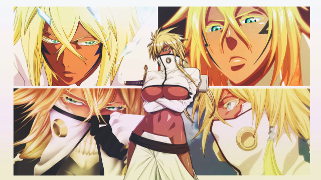 Eizan blonde green eyes armor free wallpaper for desktop - medium preview image