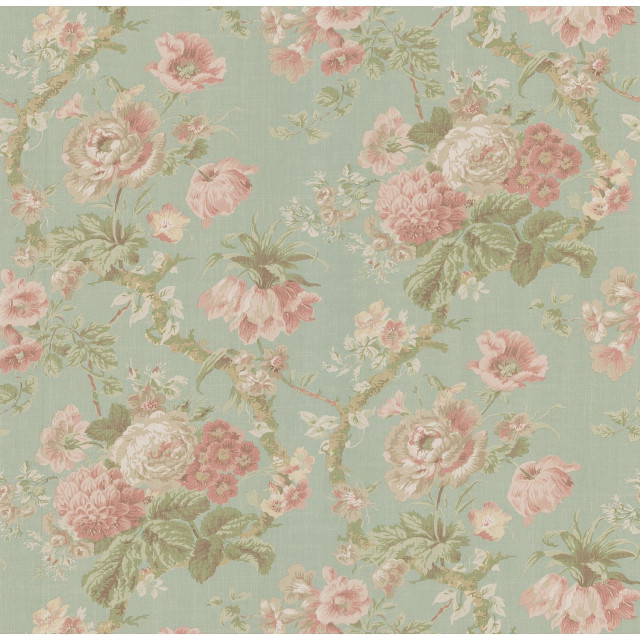 Floral wallpaper pink green blue free wallpaper for tablet - medium preview image