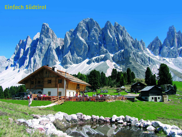 House mountains stream background people free wallpaper for desktop - medium preview image