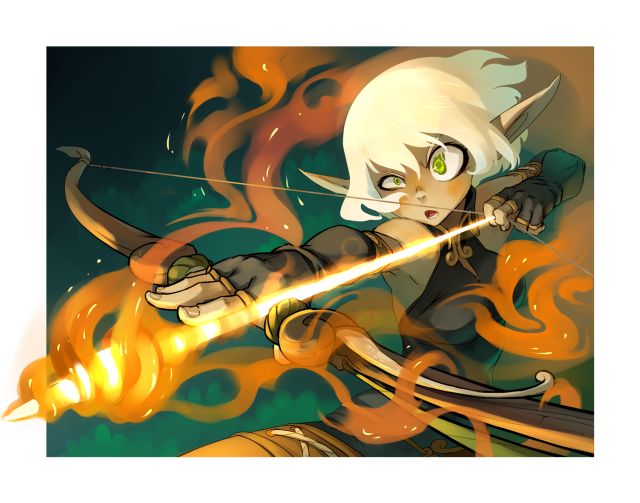 Cartoon character sword aiming fire free wallpaper for desktop - medium preview image