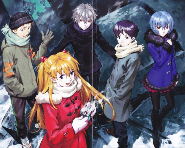 Anime characters snow group together free wallpaper for desktop - medium preview image