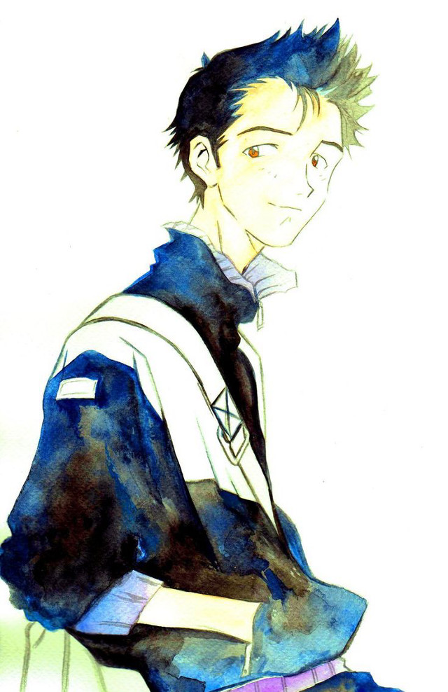 Man blue jacket tie sitting free wallpaper for mobile - medium preview image