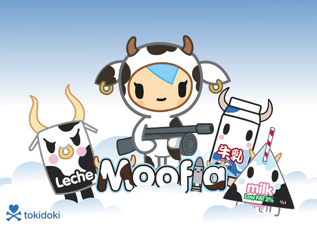 Cow gun cow on back free wallpaper for desktop - medium preview image