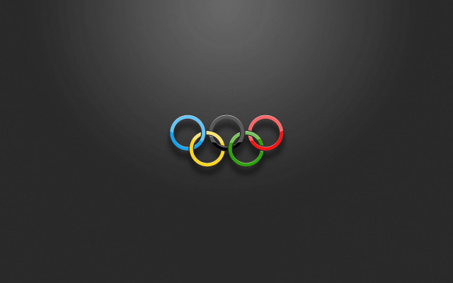 Black background olympic symbol red free wallpaper for desktop - medium preview image