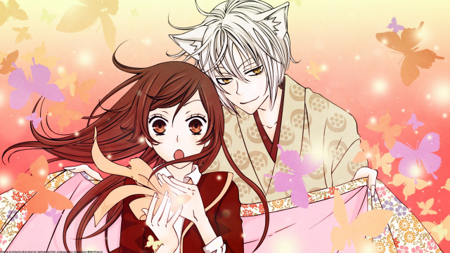 Anime couple long hair cat #2 free wallpaper for desktop - medium preview image