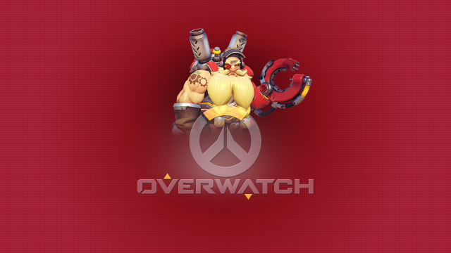 Overwatch logo characters bench red free wallpaper for desktop - medium preview image