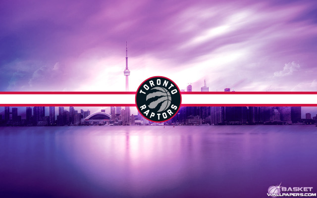 Toronto raptors city skyline basketball free wallpaper for desktop - medium preview image