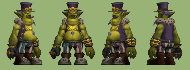 Green purple top hat 3d free wallpaper for desktop - medium preview image