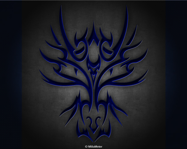 Blue bird black background gothic free wallpaper for desktop - medium preview image