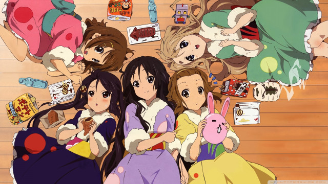 Girls sitting wooden floor food free wallpaper for desktop - medium preview image