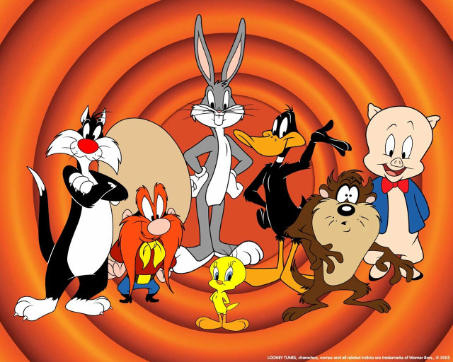 Cartoon characters circle group middle free wallpaper for desktop - medium preview image