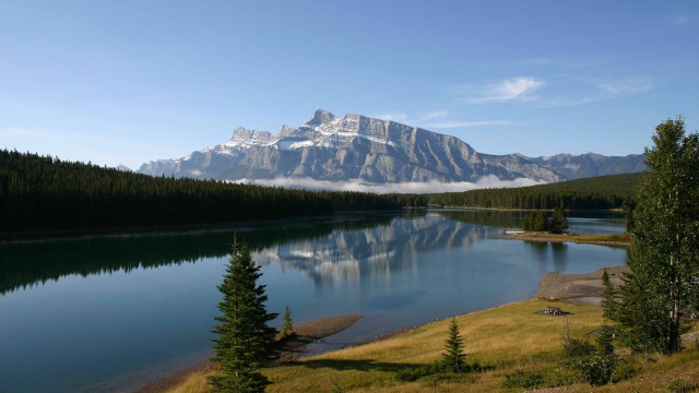 Mountain range reflection lake trees #12 free wallpaper for desktop - medium preview image