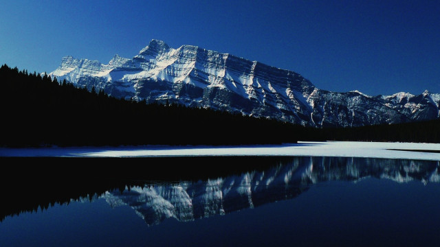 Mountain range reflection lake snow #3 free wallpaper for desktop - medium preview image
